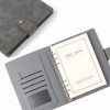 Sổ tay loại sổ da vừa vặn (A5) (màu xám) nhật ký kinh doanh