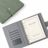 Sổ tay loại nhật ký vừa vặn bằng da (A5) (màu xanh lá cây)
