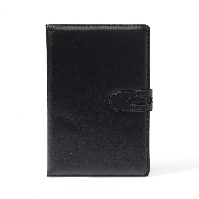 Sổ nhật ký bìa da nhân tạo (màu đen) Sổ làm việc A5