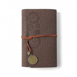 Nhật ký Time Trip Sổ da 6 lỗ Lưới có dây không dây