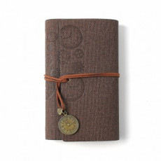 Nhật ký Time Trip Sổ da 6 lỗ Lưới có dây không dây