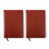 Sổ nhật ký bìa da A5, bộ 2 sổ làm việc (màu nâu)