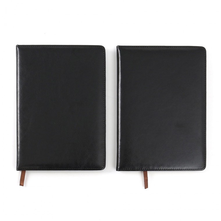 Sổ nhật ký bìa da A5 bộ 2p (đen) có dây