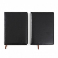 Sổ nhật ký bìa da A5 bộ 2p (đen) có dây