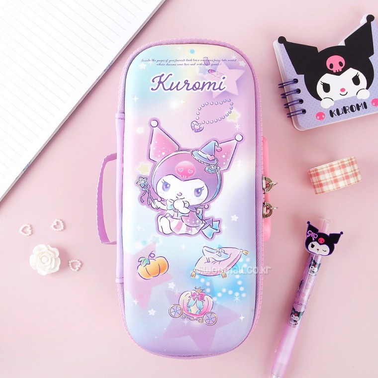 Hộp đựng bút chì khóa 3D dung lượng lớn Kuromi Star EVA