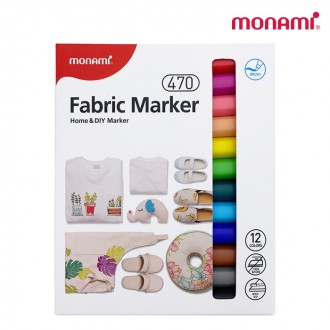 Bút Đánh Dấu Vải Monami 470 Bộ 12 Màu