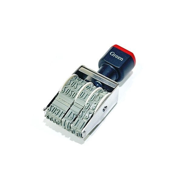 Con dấu tem 5 mm như một phần của cụm từ ngày tháng