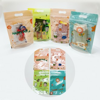 Túi đóng gói 50P túi dây kéo đứng trả lại quà tặng bao bì quà tặng chăm sóc ban ngày