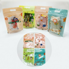 Túi đóng gói 50P túi dây kéo đứng trả lại quà tặng bao bì quà tặng chăm sóc ban ngày