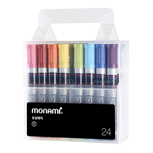 Bộ Màu Monami Oily Magic 24 Màu (Ngòi Vuông)
