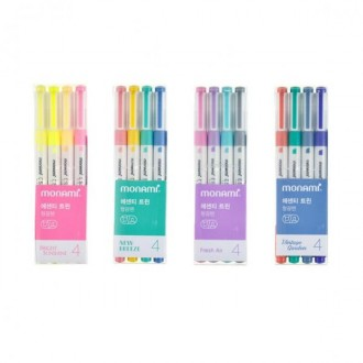 Bộ bút đánh dấu huỳnh quang đôi Essenti 4 màu dành cho cả thí sinh