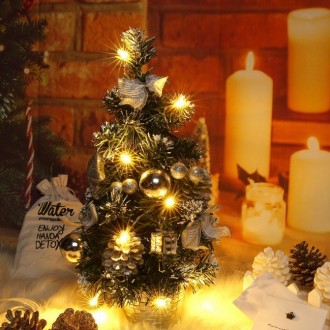 [Kho Byeolbyeol] Trọn bộ đèn trang trí cây thông mini chiếu sáng Giáng sinh bao gồm bóng đèn 40cm