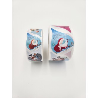 Nhãn dán cuộn Santa Deco Giáng sinh vui vẻ 500 tờ (3,8cm)