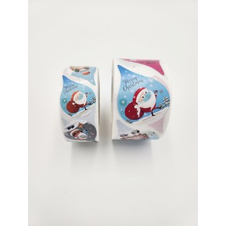 Nhãn dán cuộn Santa Deco Giáng sinh vui vẻ 500 tờ (3,8cm)
