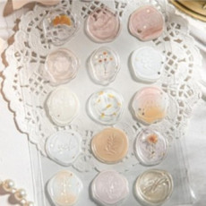 1 Tấm Cam Dập Nổi Epoxy Niêm Phong Sáp Tem Dán Thư Cói Cói Tem Sáp Ong Con Dấu Ba Chiều