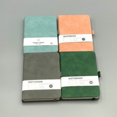 Nhật ký màu pastel A6 cam/xanh/xanh/xám