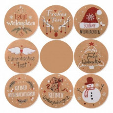 Giấy dán tường Giáng Sinh Kraft 2.5cm 1 cuộn (500 miếng)