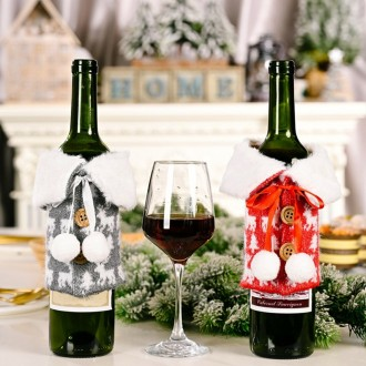 Trang trí bìa đan bao bì rượu vang Giáng sinh