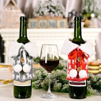 Trang trí bìa đan bao bì rượu vang Giáng sinh