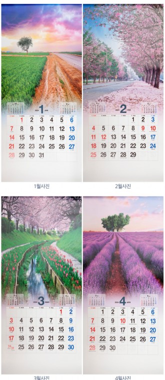 Quà tặng sang trọng 2024 Lịch treo tường lớn 78cm lịch lớn lịch đường đi bộ lớn